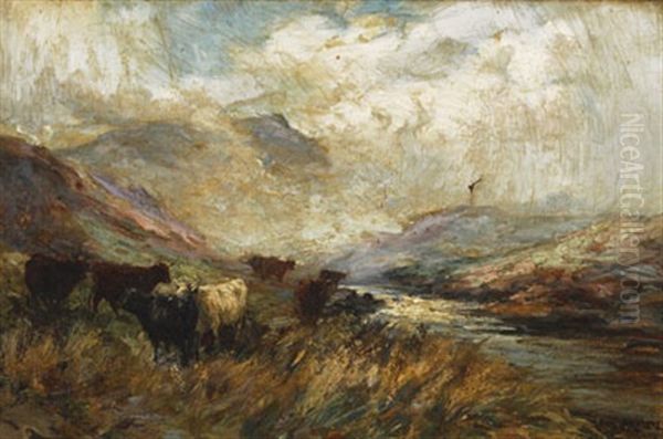 A West Highland Glen Oil Painting by Joseph Milne