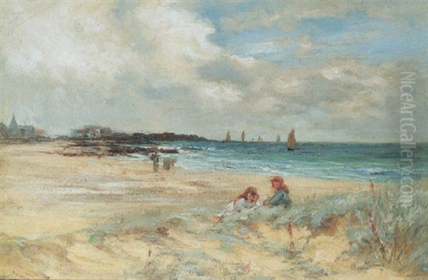 On The Sand Dunes Oil Painting by Joseph Milne