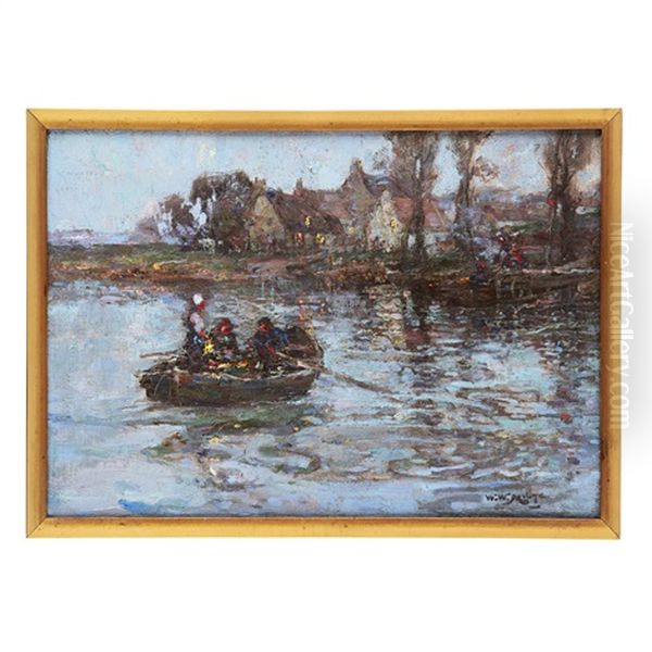 Rowing Out Oil Painting by William Watt Milne