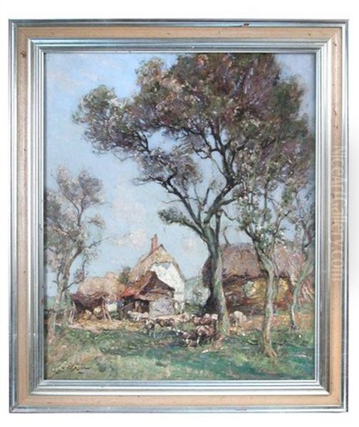 A Houghton Farm In The Spring Oil Painting by William Watt Milne