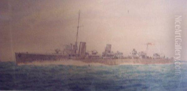 Hms Sabre Oil Painting by Irwin John David Bevan