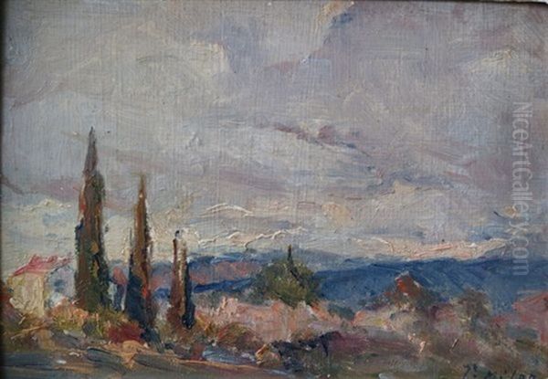 Paysage Aixois Oil Painting by Joseph Milon