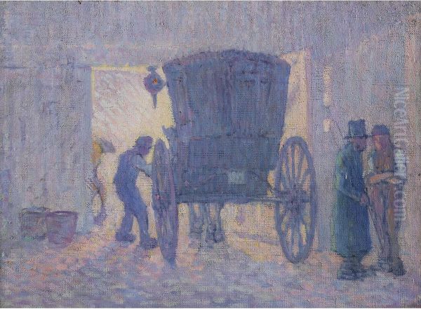 Cabyard, Early Morning Oil Painting by Robert Polhill Bevan