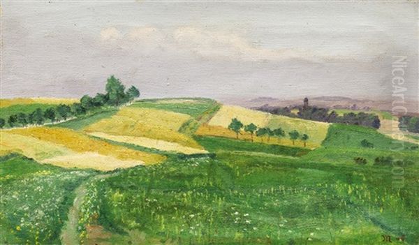 Letni Krajina Oil Painting by Jan B. Minarik