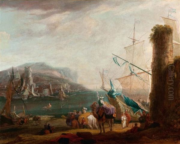 L'embarquement Oil Painting by Hendrich van Minderhout