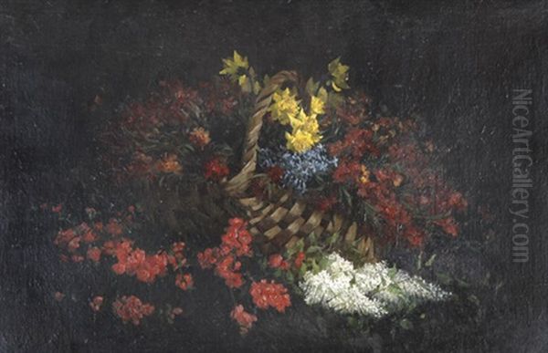 Blumenstilleben Oil Painting by Emile-Louis Minet