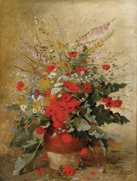 Bouquet De Fleurs Des Champs Oil Painting by Emile-Louis Minet