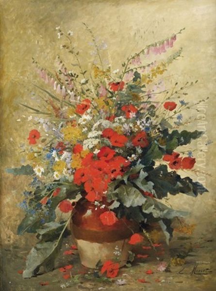 Grand Bouquet De Fleurs Des Champs Oil Painting by Emile-Louis Minet