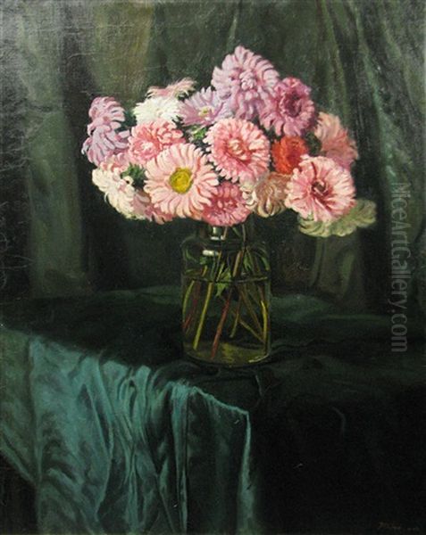 Autum Flowers Oil Painting by Cornel Minisan