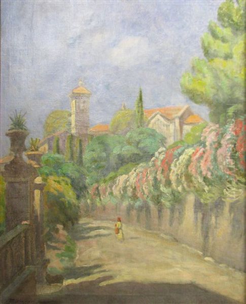 Mediteranean Town Oil Painting by Cornel Minisan