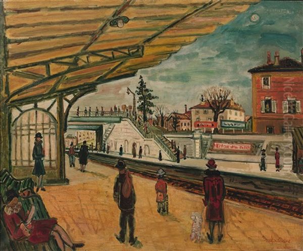 La Gare Oil Painting by Abraham Mintchine