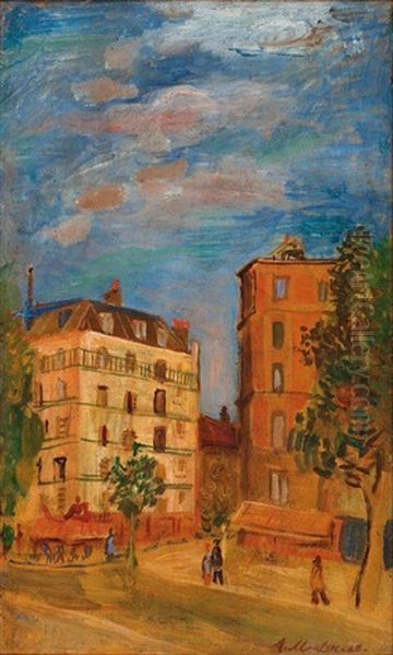 Parisian Landscape Oil Painting by Abraham Mintchine