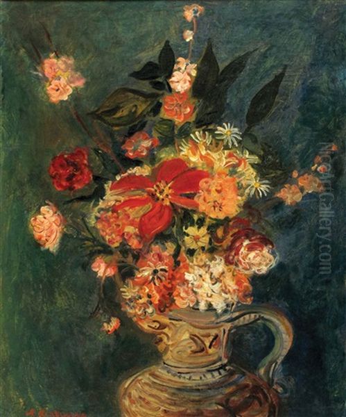 Flowers Oil Painting by Abraham Mintchine