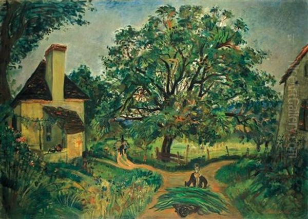 Paysage De Lanzac Oil Painting by Abraham Mintchine