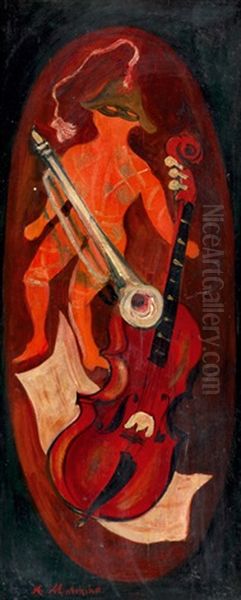 Musician Oil Painting by Abraham Mintchine