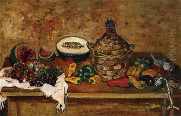 Still Life On A Table Oil Painting by Abraham Mintchine