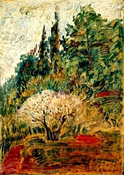 Paesaggio Com Alberi Oil Painting by Abraham Mintchine