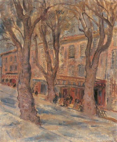 Village Au Midi Oil Painting by Abraham Mintchine