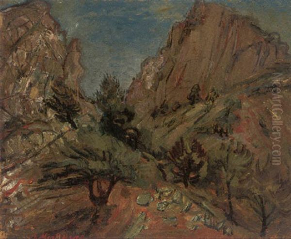 Un Paysage Montagneux Oil Painting by Abraham Mintchine