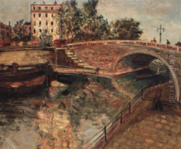 The Bridge Oil Painting by Abraham Mintchine