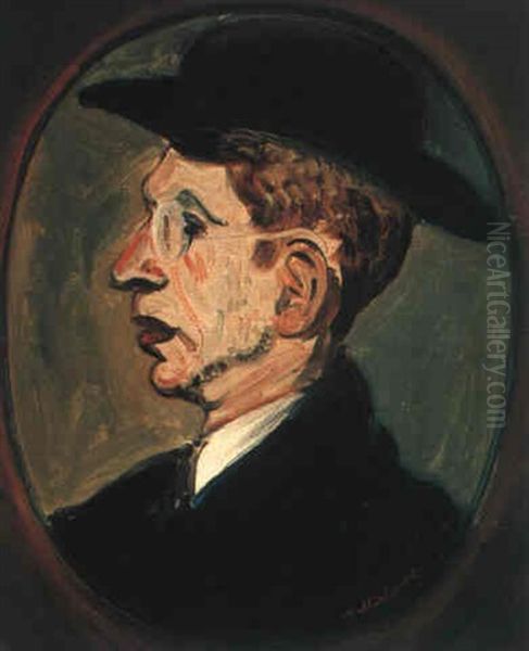 Portrait De Dandy Oil Painting by Abraham Mintchine