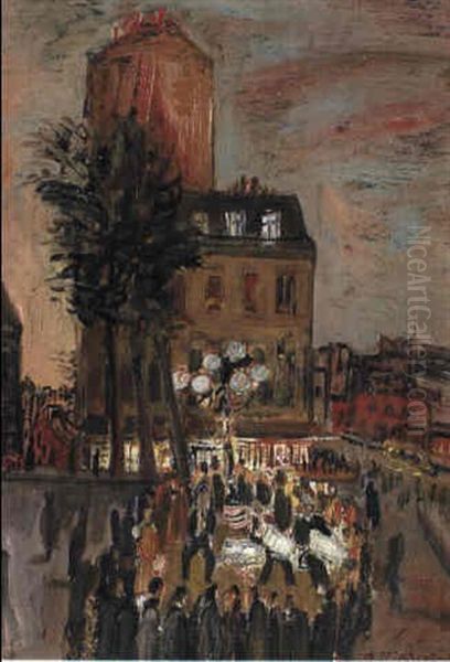 Street Scene Oil Painting by Abraham Mintchine