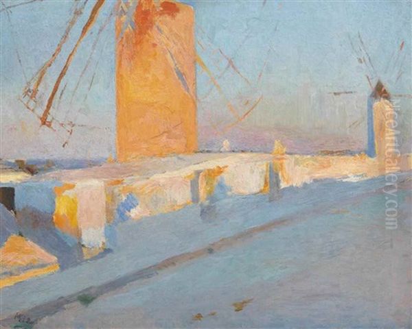 Es Molinar, Palma De Mallorca Oil Painting by Joaquin Mir Trinxet