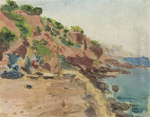 Cala San Francesc, Blanes Oil Painting by Joaquin Mir Trinxet