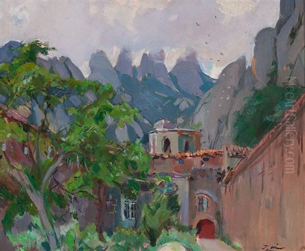 Vista De Montserrat Oil Painting by Joaquin Mir Trinxet