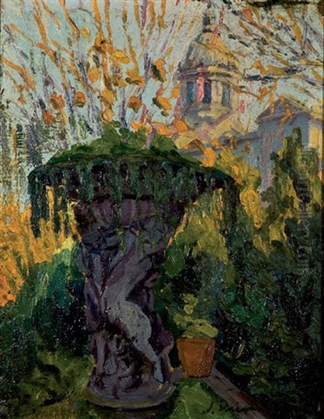 Jardin Oil Painting by Joaquin Mir Trinxet