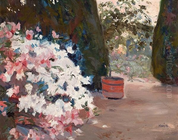 Jardin Oil Painting by Joaquin Mir Trinxet