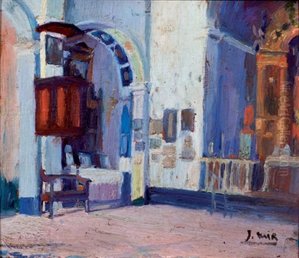 Interior De La Ermita De Santa Ana En Castellvell Del Camp Oil Painting by Joaquin Mir Trinxet