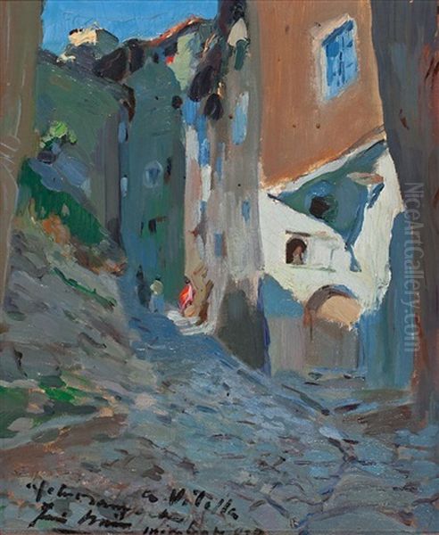 El Carrer Del Forn, Miravet Oil Painting by Joaquin Mir Trinxet