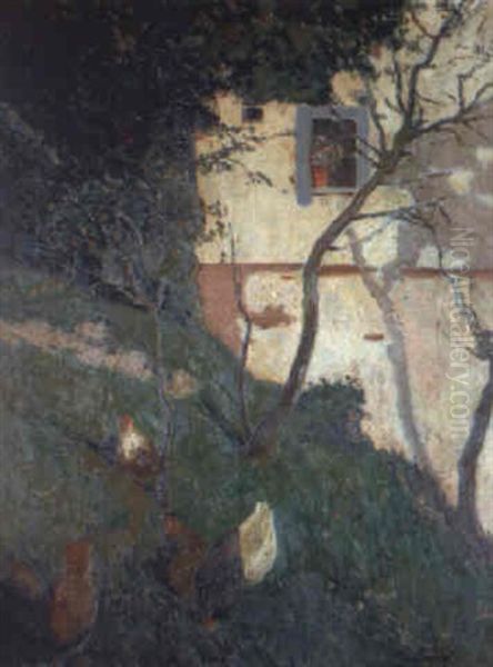 Rincon De Paz Oil Painting by Joaquin Mir Trinxet