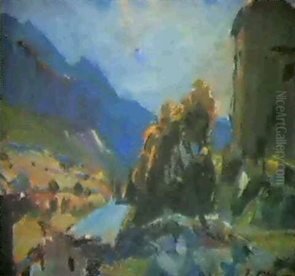 Paisaje De Vilanova Y La Geltru Oil Painting by Joaquin Mir Trinxet