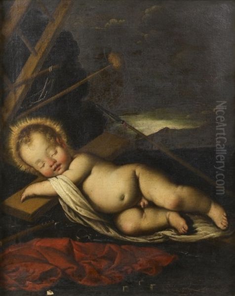 L'enfant Jesus Avec Les Instruments De La Passion Oil Painting by Luigi Miradori