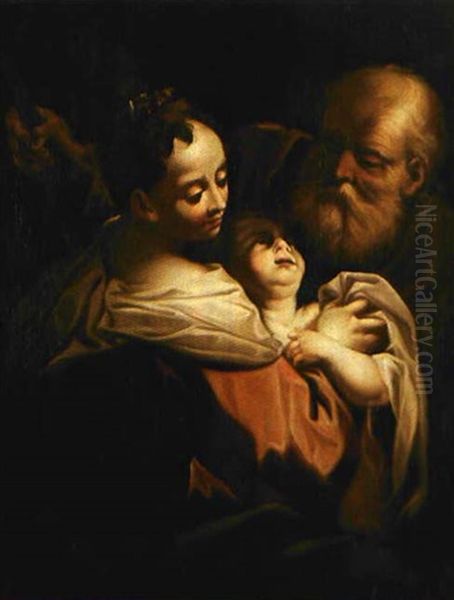 Sacre Famiglia Oil Painting by Luigi Miradori