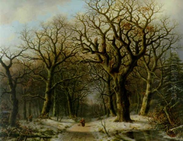 In The Woods Oil Painting by Everardus Benedictus Gregorius Pagano Mirani