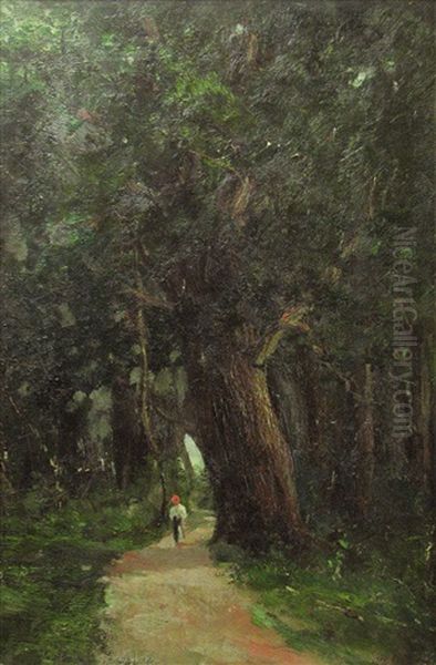 In The Forest Oil Painting by Grigore Mircescu