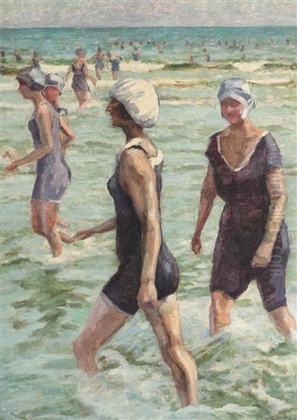 At The Seaside Oil Painting by Grigore Mircescu