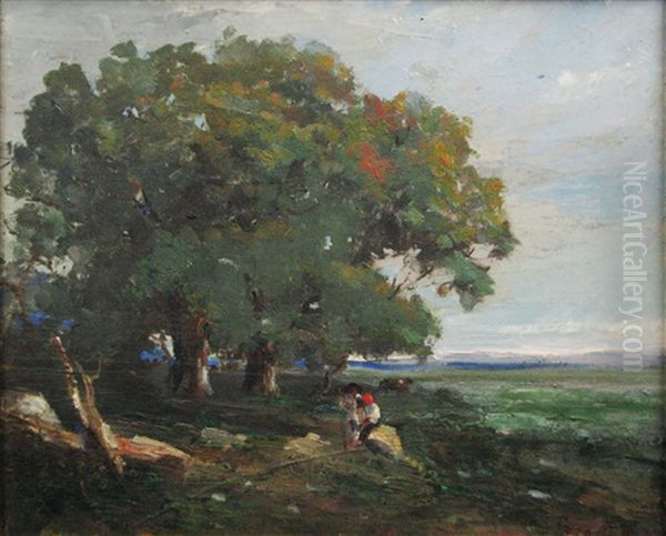 Idyll Oil Painting by Grigore Mircescu