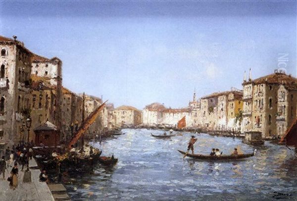 Canal Veneciano Oil Painting by Gaspar Miro Lleo