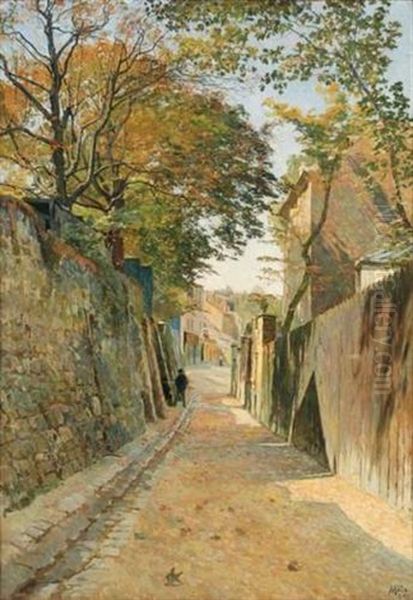 Ruelle Ombragee Au Peintre Oil Painting by Georges Mita