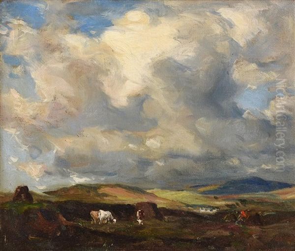 Storm Clouds At Evening Oil Painting by John Campbell Mitchell