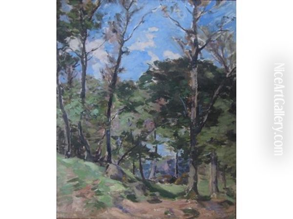 Corstorphine Woods Oil Painting by John Campbell Mitchell