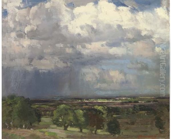 The Carse Of Stirling Oil Painting by John Campbell Mitchell