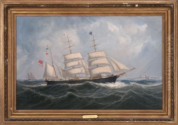 The Josephine Off Pladda Island, Arran Calling For A Pilot To Greenock Oil Painting by William Mitchell