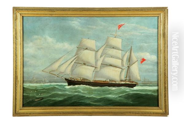 Portrait Of The Ship Annie Sherwood Oil Painting by William Mitchell