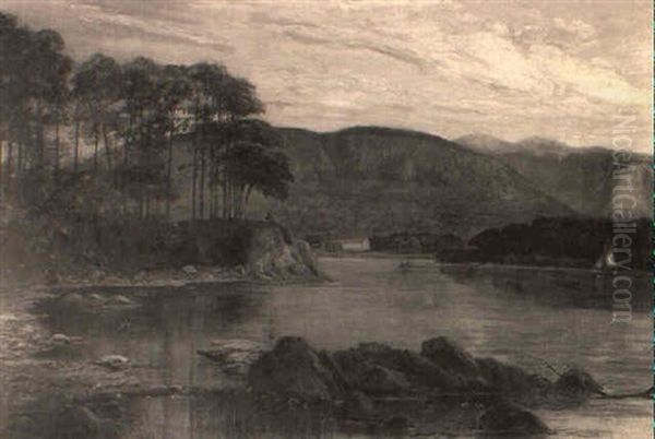 Friar's Crag, Derwentwater Oil Painting by William Frederick Mitchell