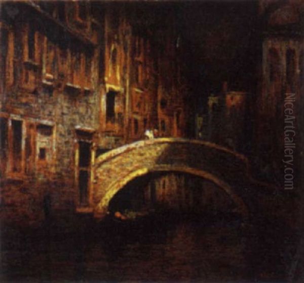 Venezia, Ponte Del Paradiso Oil Painting by Giuseppe Miti Zanetti